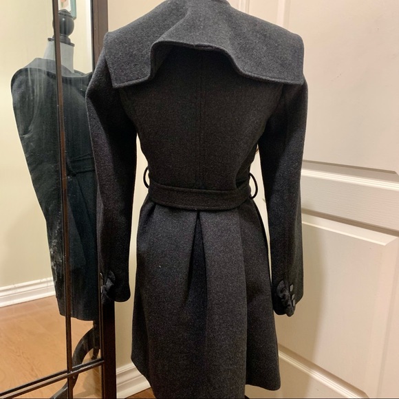 Rebecca Taylor Wool coat [size 4, charcoal grey, office, casual, luxury] - Picture 5 of 7